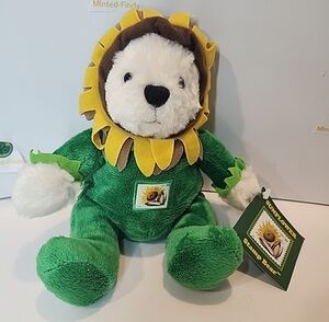 USPS Sunflower Stamp Plush White Bear USA 39 Cent with Tags 2006